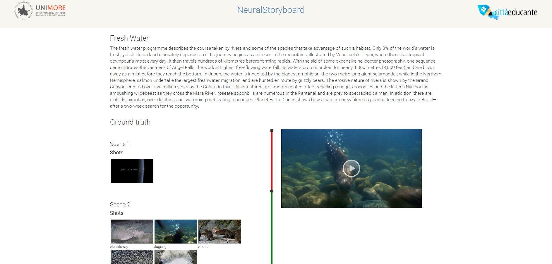 NeuralStory Demo interface